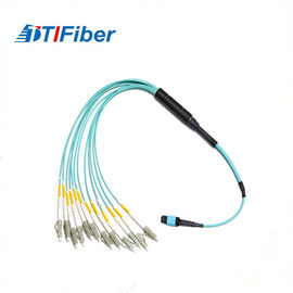 Corde de correction optique de fibre multimode 4G/5G MPO - extrémité d'olive de LC OM3 UPC/RPA - visage