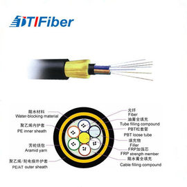 Densité élevée de fibre de fibre de noyau non métallique du câble optique ADSS 6/12 avec l'envergure de 120/100/80m