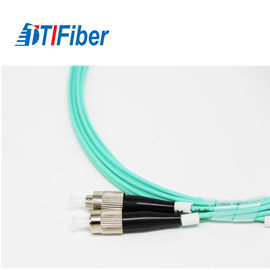 FC perte par insertion optique du mode OM3 50/125 multi de câble de réseau de fibre de duplex de FC à la basse