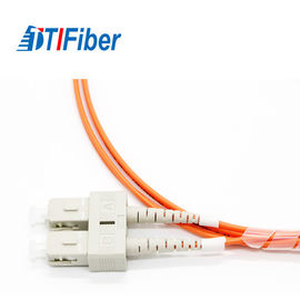 Le Sc fibre OM1 optique du millimètre 62,5 de corde de correction de câble de fibre de LC à la diverse dactylographie PVC LSZH