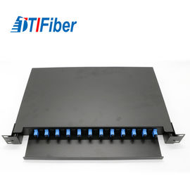 Type glissable optique adaptateur de boîte d'arrêt de tableau de connexions de fibre de Sc de noyau de FTTH 12