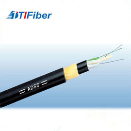 Entièrement veste de PE de PVC LSZH du mode unitaire ADSS de noyau du câble optique 24 de fibre de Dieletric