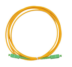 Corde de correction optique recto de fibre de Sc de réseaux informatiques avec la fibre de mode unitaire