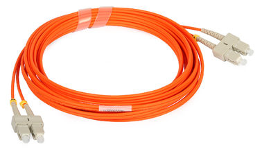 Essai optique orange de corde de correction de fibre d'Aqua de Sc UPC, corde de correction de LAN