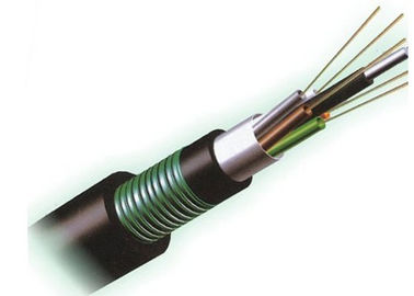 Câble optique extérieur de la fibre GYTA53 avec la bande blindée en acier ondulée