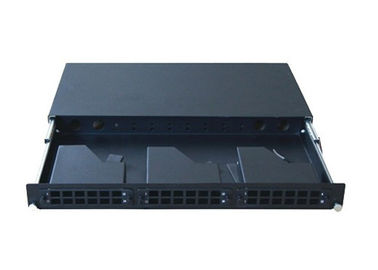 1U 19' tableau de connexion des fibres monté par support de bâti de support pour des cassettes de 3pcs MPO