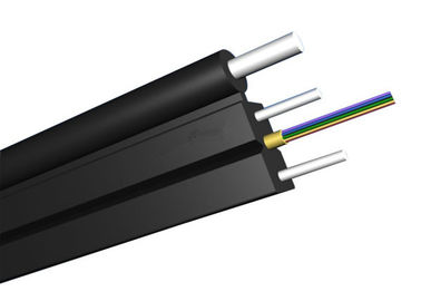 câble extérieur de fibre de la veste FTTH de 12cores LSZH avec la fibre de G657A, noire