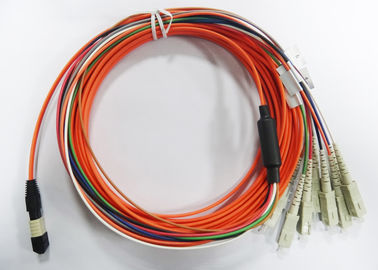 PC de transmission de données, corde de correction optique recto de fibre d'UPC MPO avec le connecteur de Sc