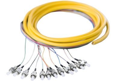 Tresse optique unimodal de fibre d'UPC avec des connecteurs de fibre de 12pcs FC