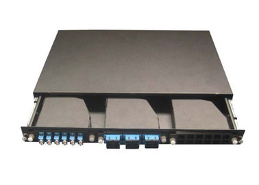 Étirez FTTX monté 19' tableau de connexions de MPO avec 12pcs MPO - cassettes de LC