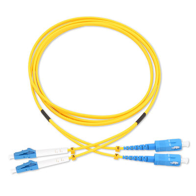 Fibre jaune Jumper For Communication optique de corde de correction de Sc de Sc de G652D G655