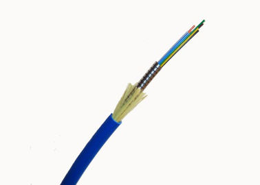 Câble blindé d'intérieur de fibre de mode unitaire avec veste bleue/grise de LSZH