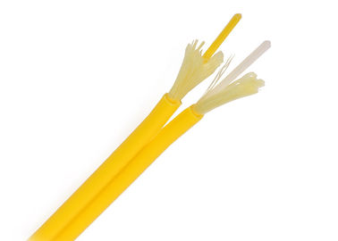 Câble optique duplex d'intérieur de fibre de Zipcord OM3 avec la veste de PVC/LSZH