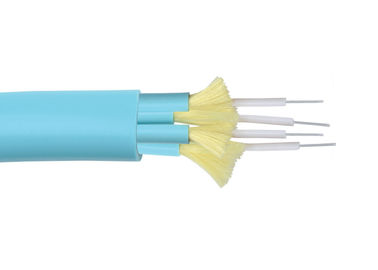 Câble optique d'intérieur de la fibre OM3 de la distribution 2.0mm avec la veste d'Aqua