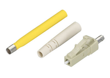 Logement beige LC de connecteur de fibre optique à plusieurs modes de fonctionnement recto de CATV