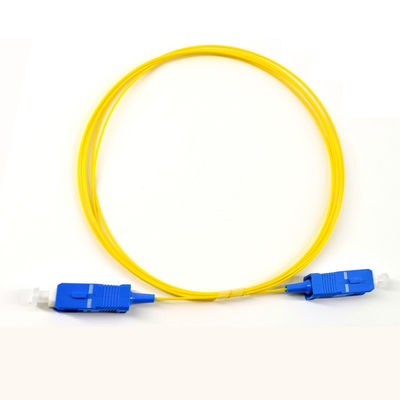 Fibre jaune Jumper For Communication optique de corde de correction de Sc de Sc de G652D G655