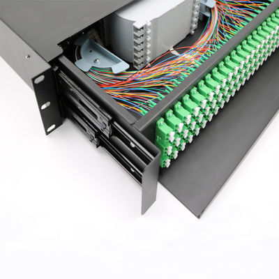 19 panneau de fibre de diviseur de PLC de tableau de connexions de cassette de Mpo de bâti de support de pouce 1u 2u