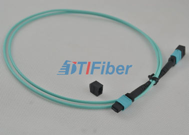 corde de correction de fibre de 24core OM4 MTP, connecteur femelle de câble de tronc de MPO