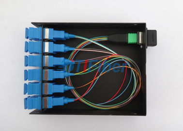 12 corde de correction optique de fibre du noyau MTP avec le câble rond de fibre de 3.0mm