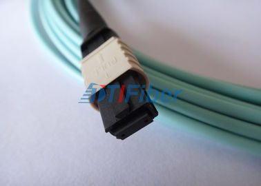 corde de correction de fibre de 24core OM4 MTP, connecteur femelle de câble de tronc de MPO