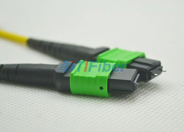 12 corde de correction optique de fibre du noyau MTP avec le câble rond de fibre de 3.0mm