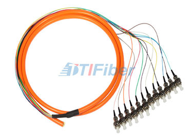 Tresse optique de fibre d'évasion de St 0.9mm, câble à fibres optiques de 12 noyaux
