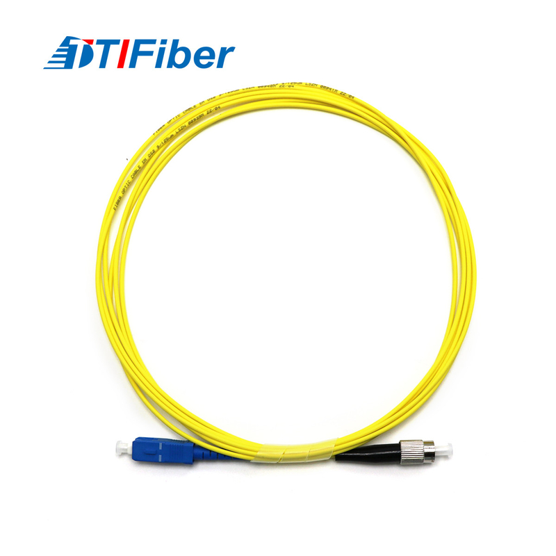 Corde de correction optique de fibre du simplex 2.0mm 3.0mm FC-SC de mode unitaire pour FTTH