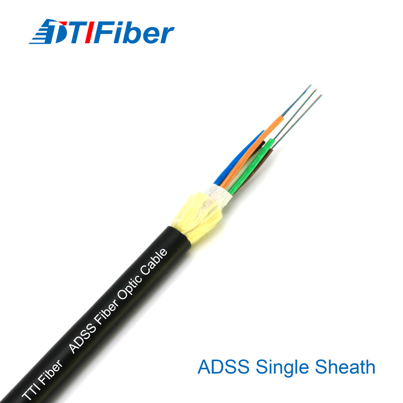 L'approvisionnement d'usine adaptent le câble aux besoins du client optique extérieur extérieur de fibre de communication de PVC de la longueur ADSS LSZH