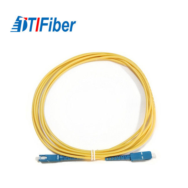 Veste optique de PVC OFNP de la corde de correction de fibre de mode unitaire SC/UPC-SC/UPC 2.0MM LSZH